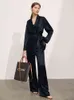 Amii minimalisme été femmes haut de gamme vêtements mode Camisole casual revers manteau taille élastique pantalon 12170125 211105