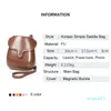 Umhängetaschen Klassische Vintage Messenger Bag Einfache Luxus Designer Sattelklappe Kleine PU Leder Umhängetasche Frauen