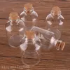 Прозрачные стеклянные бутылки с пробковой пробкой Пустые специи Бутылки JARS Подарочные ремесел флаконы 50 мл Размер 40 * 63 * 12,5 мм