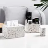 Tissue Boxes & Napkins Creative Luxury Box Nordic Cute Square Decoration Modern Home Vintage Boite Rangement Storage BK50ZJ