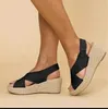 2021 High Heels Women Shoes Peep Toe Summer Platform Fashion Footwear Wedges Heel Sandal Beach Zapatillas Mujer Casa 43 Y0721