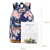 Mochila informal impermeable para mujer con estampado de flores para niñas, Mochilas para ordenador portátil universitarias, mochila de viaje para mujer, Mochilas