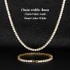 KRKC Custom CZ Tennis Jewelry Choker Set Men Women Rhodium Gold Plated Sier Pave Cubic Zirconia Diamond Tennis Chains Necklace272B5642737