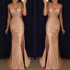 Sequined Prom Elegant Off Shoulder Evening Bridesmaidparty Dresses Women Long Sexy Bodycon Dress #T3G Y0118