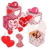 Różowe Party Prezenty Wrap Dostawy Walentynki Hug Love Kiss Me Cookie Pudełko Trójwymiarowe kartony Para Pary Prezenty z kartami i Lina Darmowa DHL HH21-851