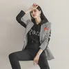 Autumn Winter Women Set Notched Full Sleeve Blazers Pencil Pants Suit Office Lady Two Piece Tracksuits Casual Outfits 210529