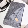 Dammode Designer Scarf For Dam Kashmirscarfs för män varma vinterlånga högkvalitativa halsdukar enkel retrostil tippet 180*70cm ingen låda