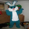 Hallowee verde coelho mascote traje de alta qualidade cartoon anime caráter caráter carnaval adulto unisex vestido natal festa de aniversário outdoor outfit