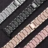 Bracelet de montre de luxe Bracelets pour Apple Watch Ultra 49mm Band 8 41mm 45mm 40/44mm 38/42mm Femmes Diamond Bands Fit iWatch Series 7 6 SE 5 4 3 2 1 Bracelet Bracelet en acier inoxydable