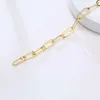 Dainty Adjustable 316L Stainls Steel 14K Gold Plated Waterproof And Never Tarnish Jewelry PaperClip Chain Bracelet For Women5572164