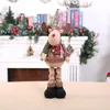 Decoratieve objecten beeldjes 2021 jaar Kerstpop Mooie vorm Ingebouwde katoenen intrekbare Santa Claus Snowman Rendier voor Indoor Dec