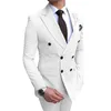 2021 dernière conception hommes costumes à double boutonnage marié porter des costumes sur mesure smokings de mariage meilleur costume 2 pièces ensemble blazer pantalon X0909