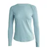 Femmes Survêtement Hauts Tees T-Shirt Sweat Vêtements Femmes Vêtements De Yoga Fitness Sports Automne Col Rond Maille Respirant Séchage Rapide Course Haut Décontracté À Manches Longues