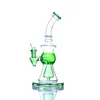 Nieuwste heady Dab Rigs Glass Bong Hookahs Tabak Hookahs Perc Recycler Water Pijpen 14 mm vrouwelijke gewrichtsolie Bubbler met kwartsbanger of kom