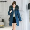 SWREDMI Thick Warm Winter Coat Women Winter Jacket Fur Lining Plus 5XL 6XL Hooded Female Long Parkas Snow Wear Padded Clothes 210916