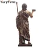 Grego médico Sculpture Sculpture Asclepius Medicine Bronze Estátua para Decoração de Desktop Home