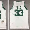 Gestikt Jersey Basketbal 33 Larry 34 Paul Bird Pierce 5 Kevin 6 Bill Garnett Russell 9 Rajon 20 Ray Rondo Allen Jerseys Retro 98-99 Wit Blauw