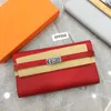 5A Luxur Designer Clutch Wallet Effini Fashion Togo Calfskin Leather Plånböcker Evening Passport Money Väskor Handväska Pouch Coin Purse Credit CA