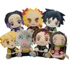 20cm Anime Demon Slayer Stuffed Plush Toys Tanjirou Nezuko Zenitsu Inosuke Giyuu Shinobu Kyoujurou Figurine Soft Doll Kids Toy