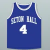 College-Basketball trägt maßgeschneidertes Seton Hall-Basketballtrikot. Myles Powell Sandro Mamukelashvili Jared Rhoden Bryce Aiken Myles Cale Kadary Richmond Alexis Yetna