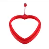 Rotondo Cuore Fry Egg Ring Pancake Poach Mold Silicone Egg Ring Stampi Round Kitchen Cooking Tool Anelli Pancakes Baking Accessory RRF11389