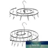Non-magnetic Stainless Steel Laundry Drying Rack With Clips Clothespins Spiral Clothes Hanger For Socks Towel Underwear Hangers & Racks Factory price expert design