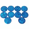 10pcs modèles d'ongles ronds kits de plaques d'estampage avec 1pc modèle de grattoir de tampon en silicone transparent pour outils de manucure de peinture d'art d'ongle NAR007