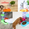 Alimentatore automatico per cani Pet Dog Water Travel Bowl Feeder Feeder Fontanella per gatti Cani Distributore d'acqua Ciotola per cibo per cani Y200922