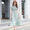 Новый прибыл мода женское платье лето стиль моды подходит шифоновая печать C5-586 210309