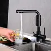 Küchenarmatur Wasser mit Punkt Messing Luftreiniger Wasserhahn Dual Sprayer Trinken gefiltertes Wasser Wasserhahn Gefäß Waschbecken Mischbatterie Torneira 210719