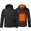 PARATAGO hiver vestes chauffantes hommes femmes chauffé vêtements chauds USB chaleur longue coton randonnée chasse Ski manteaux P9113-4