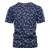 Aiopeson Sommar 100% Bomull T-shirt Män O-Neck Kortärmad 's T Quality Hawaii Kläder Tee Man 210706