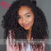 100 Virgin Hish Hair Lace Frontal Frontal Frontal 13x4 kinky curly 1020inch ear to ear eave6067284