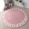 Bubble Kiss Cartoon Round Carpets For Living Room Thick Lamb Wool Pink Rug Modern Bedroom Decor Carpet Home Bedside Area Rugs 210317