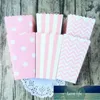 Cadeau cadeau 36pcs boîtes de pop-corn rose trio pois / rayures traiter petits sacs en papier de cinéma pour les tables de dessert1 prix d'usine conception experte qualité dernière