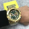 Invicto Invicible Cronógrafo Dial Aço Inoxidável Relógio de Quartzo Masculino Reloj Dropshipping