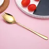 Spoons High Quality Colorful Salad Fork Titanium Metal Spaghetti Spoon 304 Stainless Steel Spork