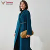 Cappotto da donna lungo in lana donna autunno inverno moda sciolto dritto semplice vento lana double face 210930