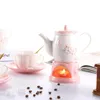 Чашки блюдцы в японском стиле вишневый цветок керамический тиснений