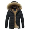 2021 Winter Warm Thick Fleece Parkas Men Waterproof Hooded Fur Collar Parka Jacket Coat Men Autumn Fashion Casual Parkas Men 220212