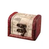 Caixas de armazenamento caixas de jóias de estilo europeu retrô caixa de embalagens de madeira vintage de madeira feita à mão com mini trava de metal para armazenar