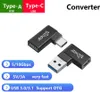 Conversor de cotovelo USB A para tipo C Tipo A para tipo C Adaptador USBA para USB C Conector 90 graus