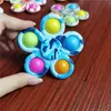 Bunte sensorische Fidget Push Bubble Board Toys Einfaches Grübchen Fidgets Fingerspiel Spiel Anti Stress Spinner