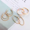 Hoop Huggie Big Gold Earrings Set for Women 2021 Trendy Circle Earring Charms Minimalistische sieraden Orecchini Donna Cerchio