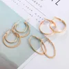 Hoop huggie grandes brincos de ouro definido para mulheres 2021 círculo na moda brinco encantos minimalista jóias orecchini donna Certchio