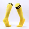 Calcetines antideslizantes para hombre, tubo largo por encima de la rodilla, medias de compresión de fútbol a rayas, deportes al aire libre, gimnasio