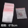 Duidelijke Plastic Verpakkingen Rode Grip Zelf Seal Resealable Rits Tas Mini Sieraden Bead Pouch