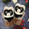 Party Decoration Cartoon Animal Plush Gloves Winter Warm Knitted Gloves 28cm Suitable for Older Children and Women LLD11653