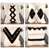 Серый бриллиант ручной работы Марокко вышивка подушка подушки кофе точка черный домашний декор подушки подушка 45x45см наволочка подушка 210315