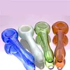 Pyrex Oil palnik Rury Grube Palenie Ręka Rura Spoon 4inch Tobacco Suche Herb do Bong Glass Bubbler